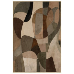 Cuadro lienzo blanco, gris y marron