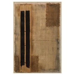 Cuadro lienzo negro, beige y marron