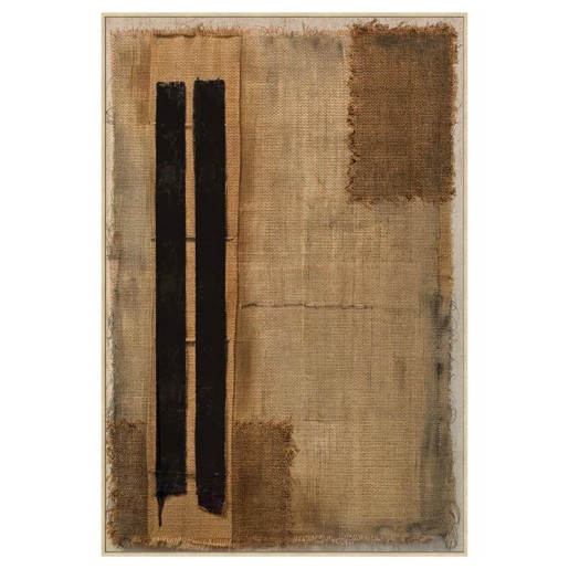 Cuadro lienzo negro, beige y marron