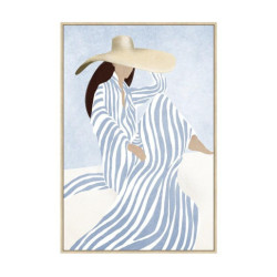 Cuadro lienzo blanco y azul