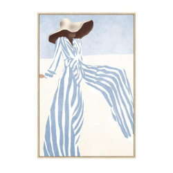 Cuadro lienzo blanco y azul