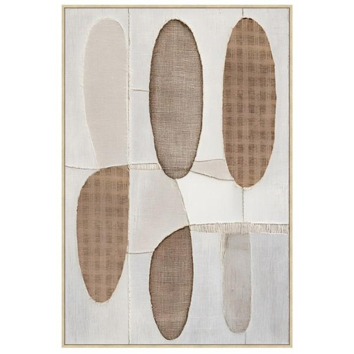 Cuadro lienzo blanco y marron
