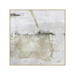 Cuadro lienzo blanco y beige