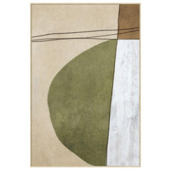 Cuadro lienzo blanco, beige y verde
