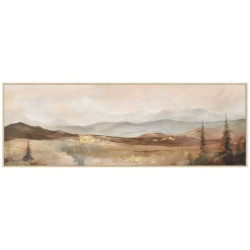 Cuadro lienzo beige, marron y gris