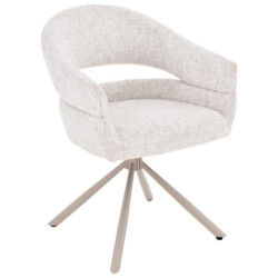 Set 2 sillones giratorio beige
