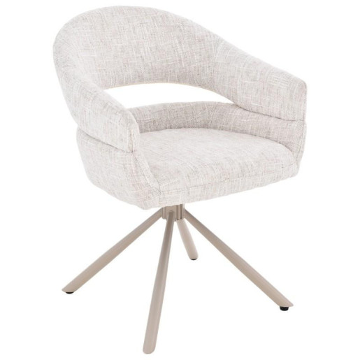Set 2 sillones giratorio beige