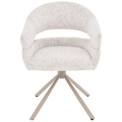 Set 2 sillones giratorio beige