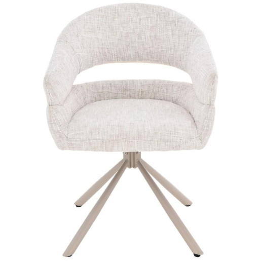 Set 2 sillones giratorio beige