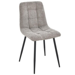 Set 4 sillas gris claro y negro