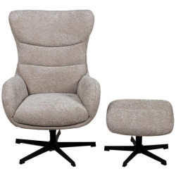 Sillon relax beige y negro