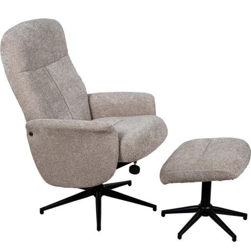 Sillon relax beige y negro