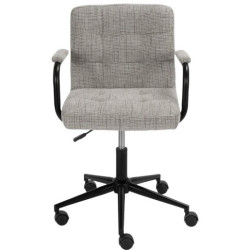 Silla giratoria gris y negro