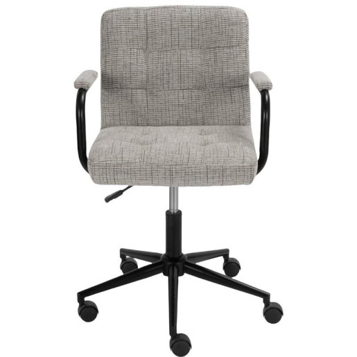 Silla giratoria gris y negro
