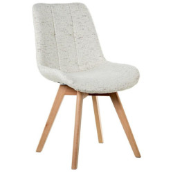 Set 4 sillas beige y natural
