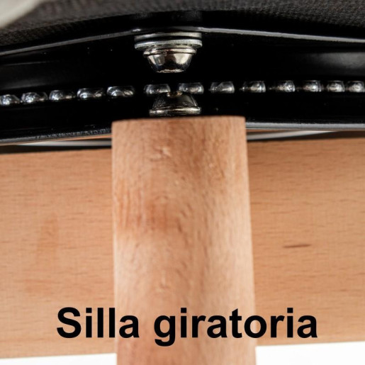 Set 4 sillas gris y natural