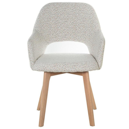Set 2 sillones natural y beige