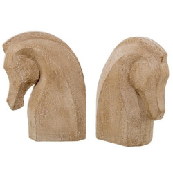 Set 2 sujetalibros marron claro