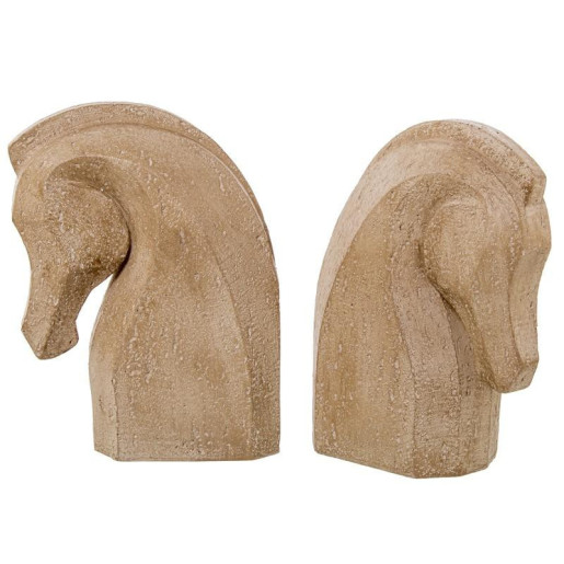 Set 2 sujetalibros marron claro