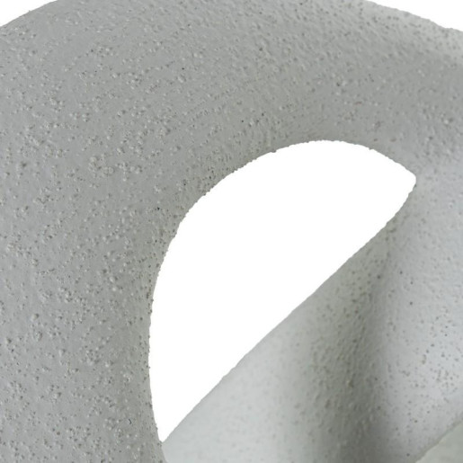 Figura abstracta  blanco y dorado acabado arena