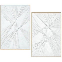 Set 2 cuadros lienzo blanco