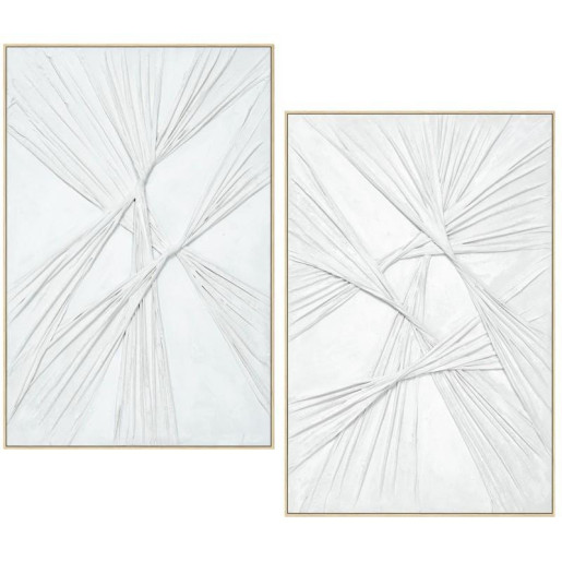 Set 2 cuadros lienzo blanco