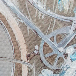 Set 2 cuadros lienzo blanco, verde y azul