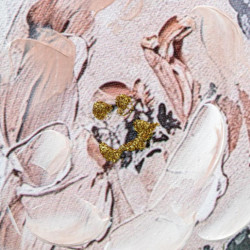 Set 2 cuadros lienzo blanco, verde y rosa