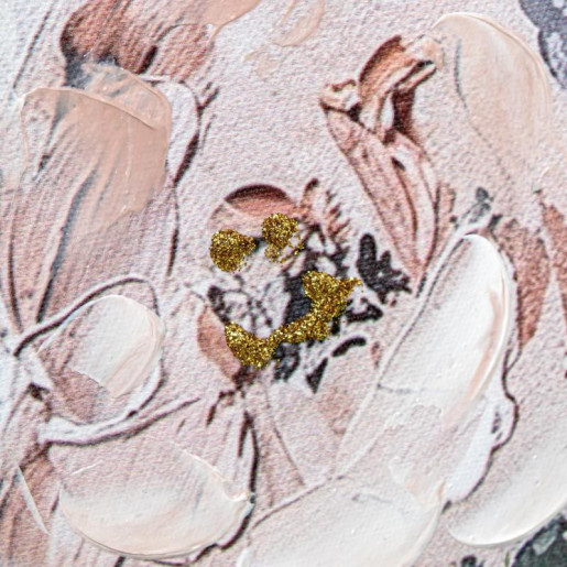 Set 2 cuadros lienzo blanco, verde y rosa