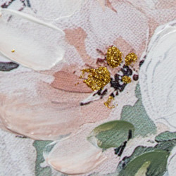 Set 2 cuadros lienzo blanco, verde y rosa