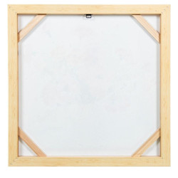 Set 2 cuadros lienzo blanco, amarillo y rosa