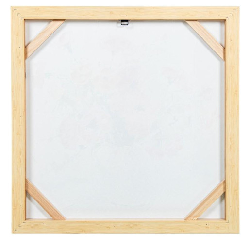 Set 2 cuadros lienzo blanco, amarillo y rosa