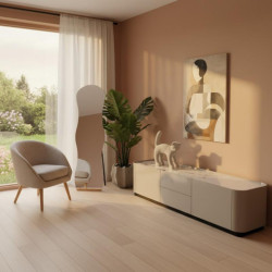 Set 2 cuadros lienzo blanco, beige y negro