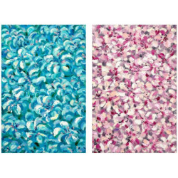 Set 2 cuadros lienzo azul y rosa