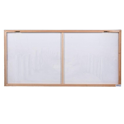Set 2 cuadros lienzo azul, beige y blanco