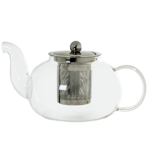 Tetera transparente y cromado