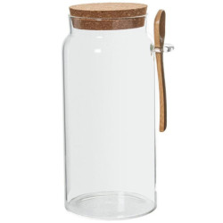 Bote cocina transparente y marron