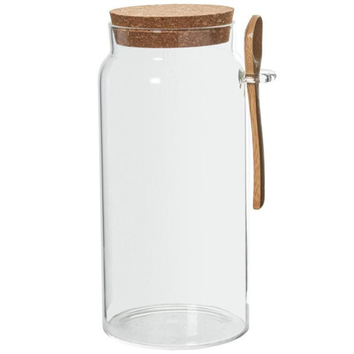 Bote cocina transparente y marron