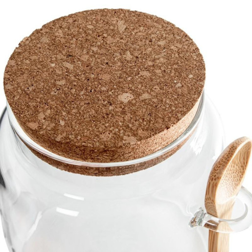 Bote cocina transparente y marron