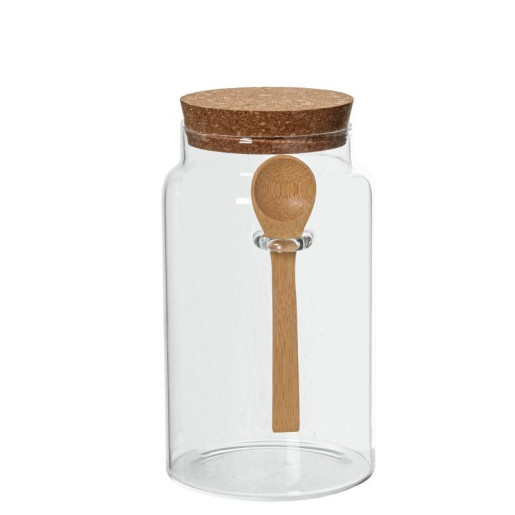 Bote cocina transparente y marron