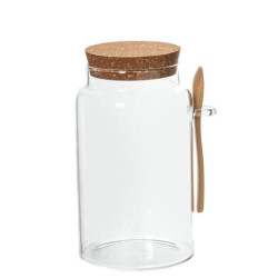 Bote cocina transparente y marron