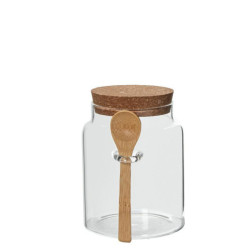 Bote cocina transparente y marron