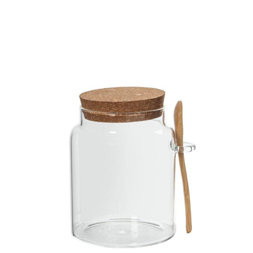 Bote cocina transparente y marron