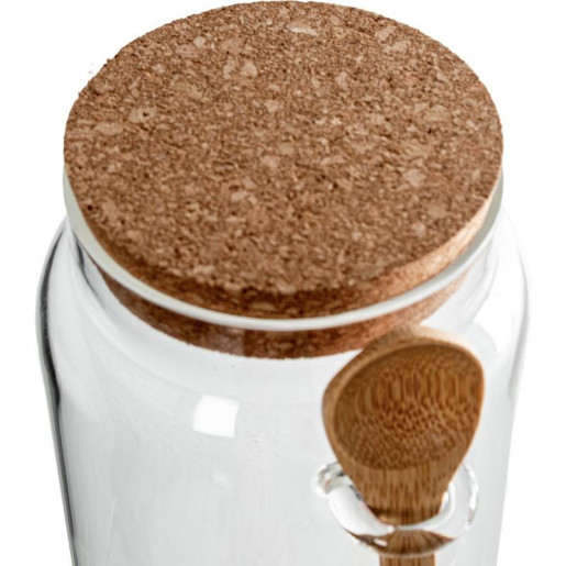 Bote cocina transparente y marron