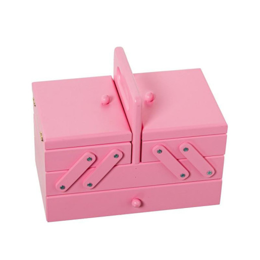 Costurero tipo acordeon rosa