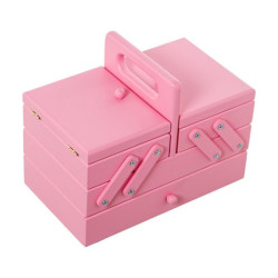 Costurero tipo acordeon rosa