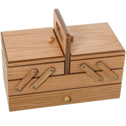 Costurero tipo acordeon roble