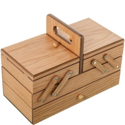 Costurero tipo acordeon roble