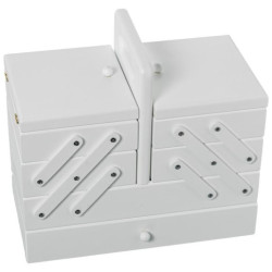 Costurero tipo acordeon blanco