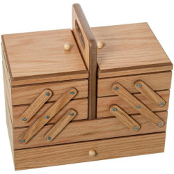 Costurero tipo acordeon roble